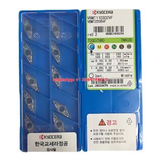 Original Kyocera VBMT110302-VF TN620 Carbide Turning Insert - Diamond 35° | Steel (10 PCS)