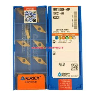 Original Korloy VBMT110304-HMP NC3030 Carbide Turning Insert - Diamond 35° | Cast Iron (10 PCS)