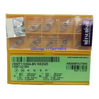 Original Mitsubishi VBMT110304-MV NX2525 Carbide Insert - Diamond 35° | Steel (10 PCS)