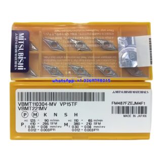 Original Mitsubishi VBMT110304-MV VP15TF Carbide Insert - Diamond 35° | Steel & More (10 PCS)