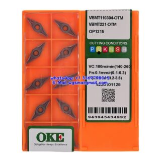 Original OKE VBMT110304-OTM OP1215 Carbide Insert - Diamond 35° (10 PCS)