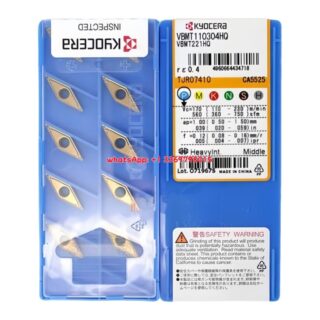 Original Kyocera VBMT110304HQ CA5525 Carbide Insert - Diamond 35° | Steel (10 PCS)