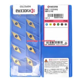 Original Kyocera VBMT110304-HQ Carbide Turning Insert - Diamond 35° (10 PCS) PV90 VBMT110304-HQ PV90