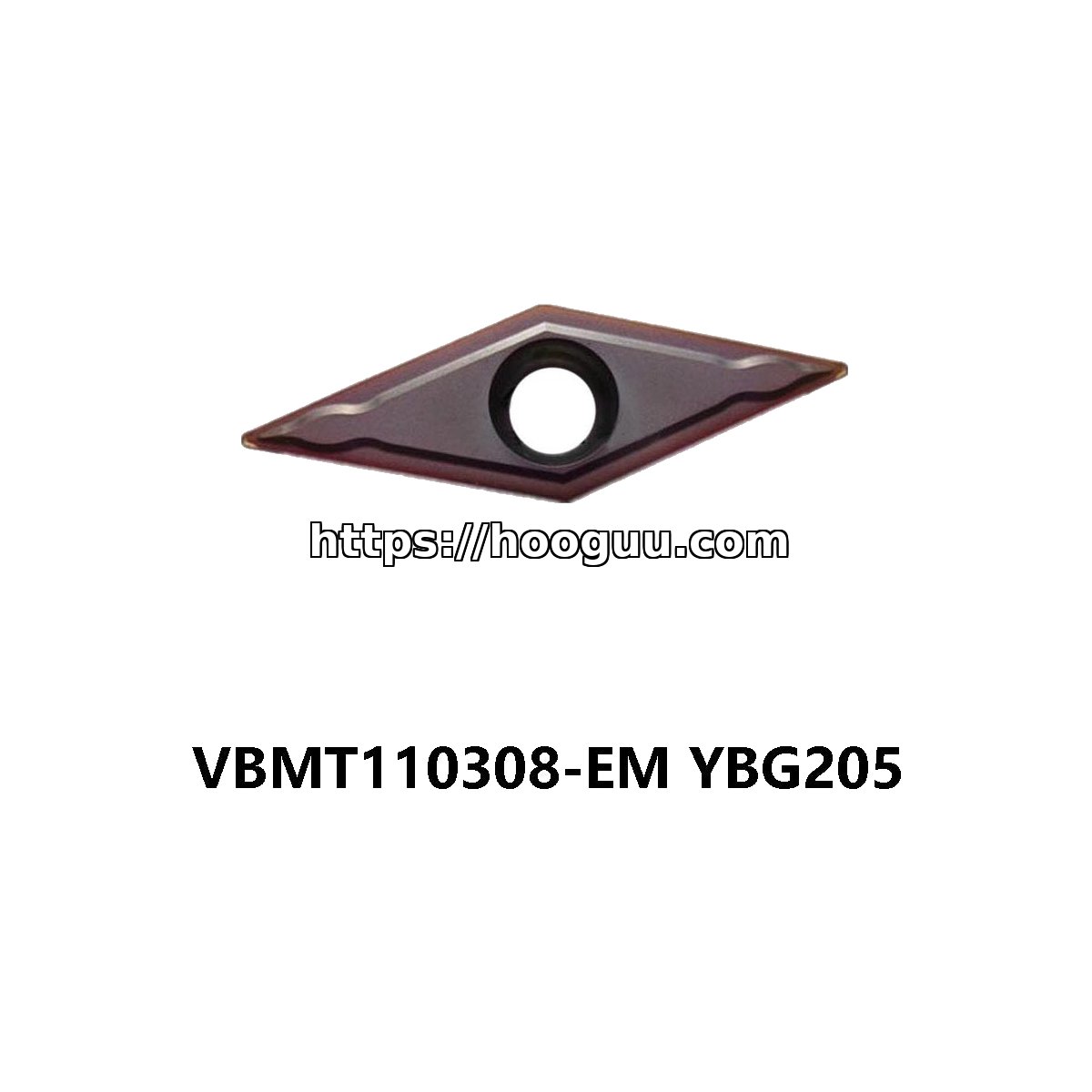 Original ZCC-CT VBMT110308-EM YBG205 Carbide Insert - Diamond 35° | Steel & More (10 PCS) - Image 2
