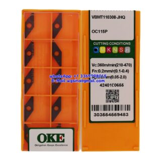 Original OKE VBMT110308-JHQ OC115P Carbide Insert - Diamond 35° (10 PCS)