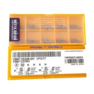 Original Mitsubishi VBMT110308-MV VP15TF Carbide Insert - Diamond 35° | Steel, Stainless Steel (10 PCS)
