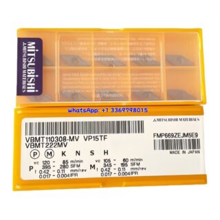 Original Mitsubishi VBMT110308-MV VP15TF Carbide Insert - Diamond 35° | Steel & More (10 PCS)