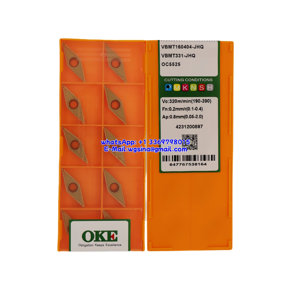 CNC VBMT160404-JHQ OC5525 Carbide Insert - Diamond 35° | Steel & More (10 PCS)