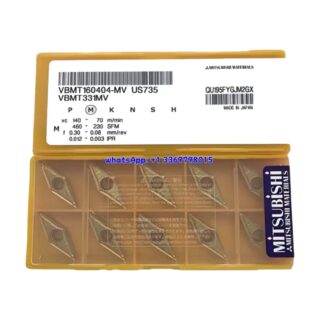 Original Mitsubishi VBMT160404-MV US735 Carbide Insert - Diamond 35° | Steel (10 PCS)
