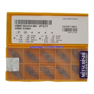 Original Mitsubishi VBMT160404-MV VP15TF Carbide Insert - Diamond 35° | Steel & More (10 PCS)
