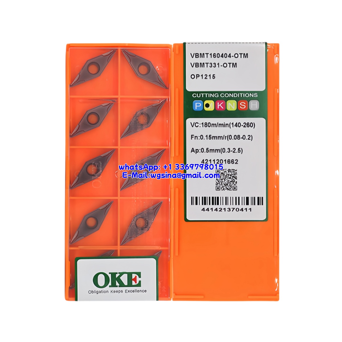 CNC VBMT160404-OTM OP1215 Carbide Insert - Diamond 35° | Steel (10 PCS)