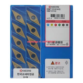 Original Kyocera VBMT160408-HQ Carbide Turning Insert - Diamond 35° (10 PCS) PV90 VBMT160408-HQ PV90