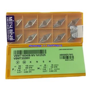 Original Mitsubishi VBMT160408-MV NX2525 Carbide Insert - Diamond 35° | Steel & More (10 PCS)
