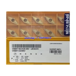 Original Mitsubishi VBMT160408-MV UE6020 Carbide Insert - Diamond 35° (10 PCS)