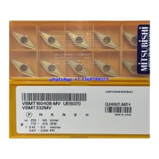 Original Mitsubishi VBMT160408-MV UE6020 Carbide Insert - Diamond 35° | Steel & More (10 PCS)