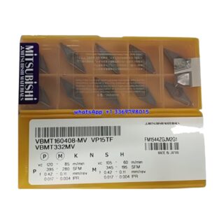 Original Mitsubishi VBMT160408-MV VP15TF Carbide Insert - Diamond 35° | Steel, Stainless Steel (10 PCS)