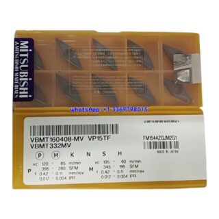Original Mitsubishi VBMT160408-MV VP15TF Carbide Insert - Diamond 35° | Steel & More (10 PCS)