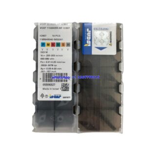 Original Iscar VCET1103005R-WF IC907 Carbide Turning Insert - Diamond 35° | Stainless Steel & More (10 PCS)