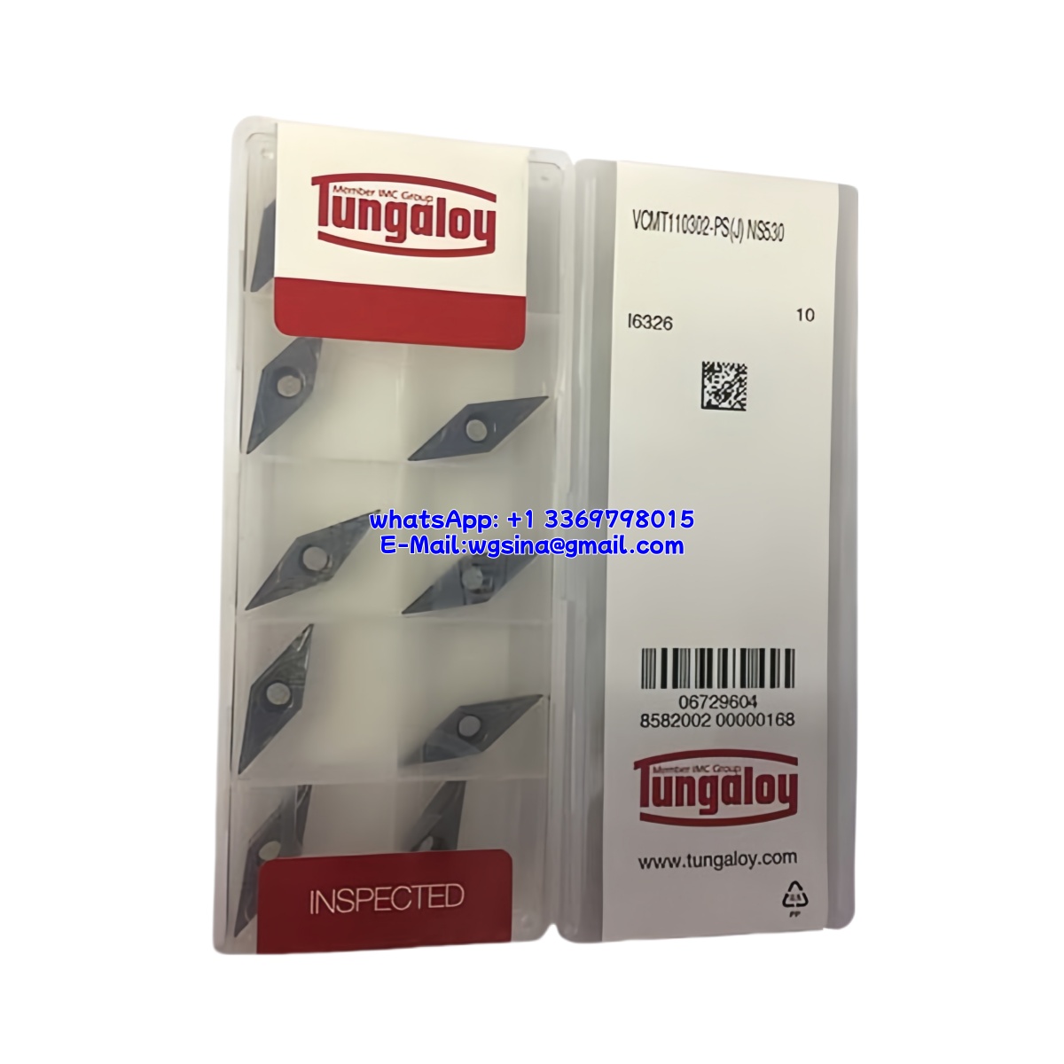 Tungaloy VCMT110302-PS NS530 Carbide Insert - Diamond 35° (10 PCS)