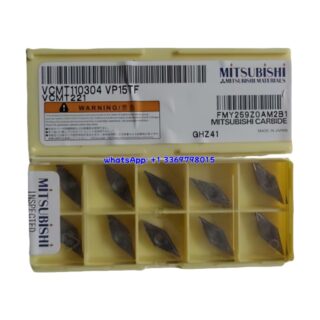 Original Mitsubishi VCMT110304 VP15TF Carbide Insert - Diamond 35° | Steel, Stainless Steel (10 PCS)