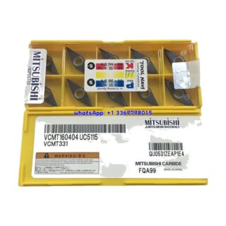 Original Mitsubishi VCMT160404 UC5115 Carbide Insert - Diamond 35° | Steel (10 PCS)