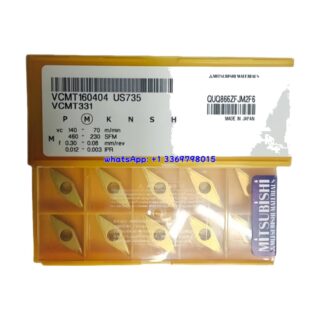 Original Mitsubishi VCMT160404 US735 Carbide Insert - Diamond 35° | Steel (10 PCS)
