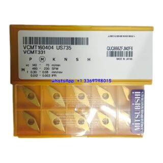 Original Mitsubishi VCMT160404 US735 Carbide Insert - Diamond 35° | Steel & More (10 PCS)