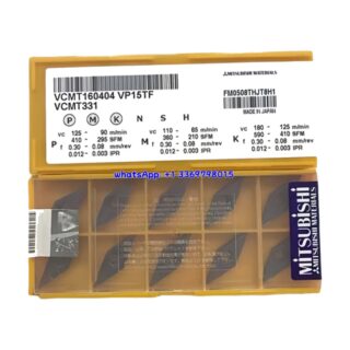 Original Mitsubishi VCMT160404 VP15TF Carbide Insert - Diamond 35° | Steel, Stainless Steel (10 PCS)
