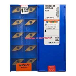 Original Korloy VCMT160408-HMP NC3020 Carbide Turning Insert - Diamond 35° | Cast Iron (10 PCS)