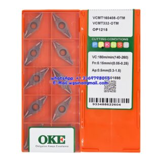 Original OKE VCMT160408-OTM OP1215 Carbide Insert - Diamond 35° (10 PCS)