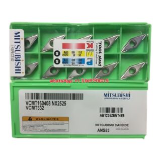 Original Mitsubishi VCMT160408 NX2525 Carbide Insert - Diamond 35° | Cast Iron (10 PCS)