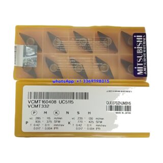 Original Mitsubishi VCMT160408 UC5115 Carbide Insert - Diamond 35° | Steel (10 PCS)