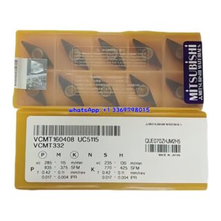 Original Mitsubishi VCMT160408 UC5115 Carbide Insert - Diamond 35° | Cast Iron (10 PCS)