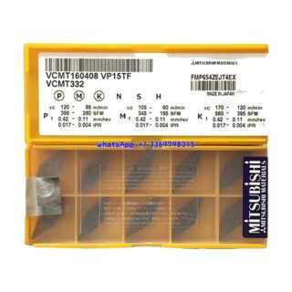 Original Mitsubishi VCMT160408 VP15TF Carbide Insert - Diamond 35° | Steel, Stainless Steel (10 PCS)
