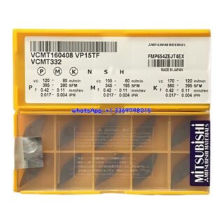 Original Mitsubishi VCMT160408 VP15TF Carbide Insert - Diamond 35° | Cast Iron (10 PCS)