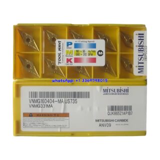 Original Mitsubishi VNMG160404-MA US735 Carbide Insert - Diamond 35° | Steel (10 PCS)