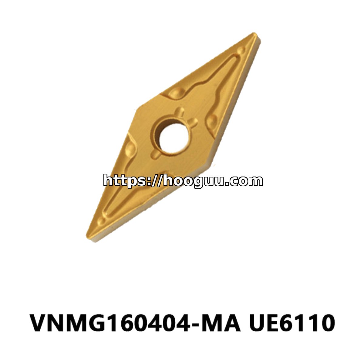 Original Mitsubishi VNMG160404-MA UE6110 Carbide Turning Insert - Diamond 35° | Steel (10 PCS)
