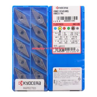 Original Kyocera VNMG160404-MQ PR1125 Carbide Insert - Diamond 35° (10 PCS)