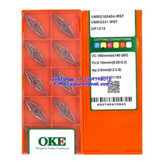 Original OKE VNMG160404-MSF OP1215 Carbide Insert - Diamond 35° (10 PCS)