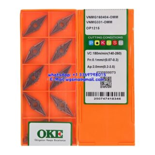 Original OKE VNMG160404-OMM OP1215 Carbide Insert - Diamond 35° (10 PCS)