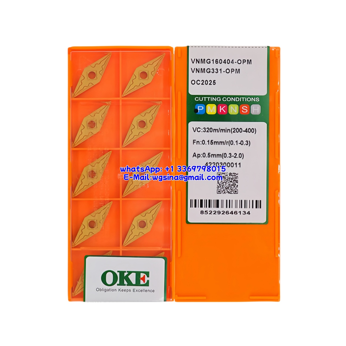 CNC VNMG160404-OPM OC2025 Carbide Insert - Diamond 35° | Steel & More (10 PCS)