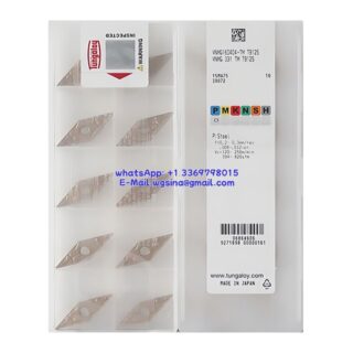 Original Tungaloy VNMG160404-TM T9125 Carbide Insert - Diamond 35° | Steel (10 PCS)