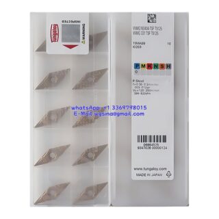 Original Tungaloy VNMG160404-TSF T9125 Carbide Insert - Diamond 35° | Steel (10 PCS)