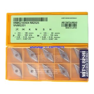 Original Mitsubishi VNMG160404 NX2525 Carbide Insert - Diamond 35° | Steel (10 PCS)
