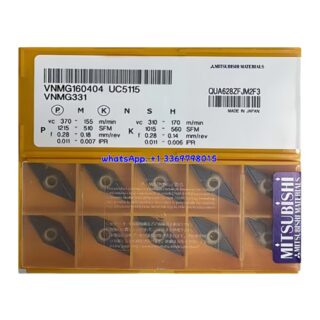 Original Mitsubishi VNMG160404 UC5115 Carbide Insert - Diamond 35° | Cast Iron (10 PCS)