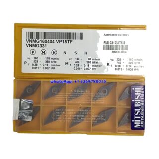 Original Mitsubishi VNMG160404 VP15TF Carbide Insert - Diamond 35° | Steel, Stainless Steel (10 PCS)