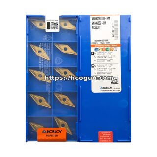 Original Korloy VNMG160408-HM NC3030 Carbide Turning Insert - Diamond 35° | Steel, Stainless Steel