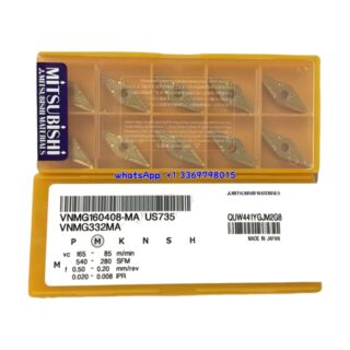 Original Mitsubishi VNMG160408-MA US735 Carbide Insert - Diamond 35° | Steel (10 PCS)
