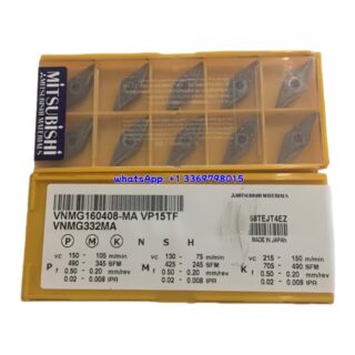 Original Mitsubishi VNMG160408-MA VP15TF Carbide Insert - Diamond 35° | Steel, Stainless Steel (10 PCS)