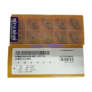 Original Mitsubishi VNMG160408-MS US735 Carbide Insert - Diamond 35° | Steel (10 PCS)